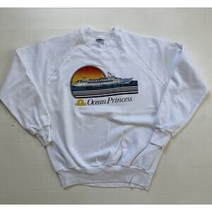 Vintage 90s Anvil Ocean Princess Cruiseline Crewneck Sweatshirt XL